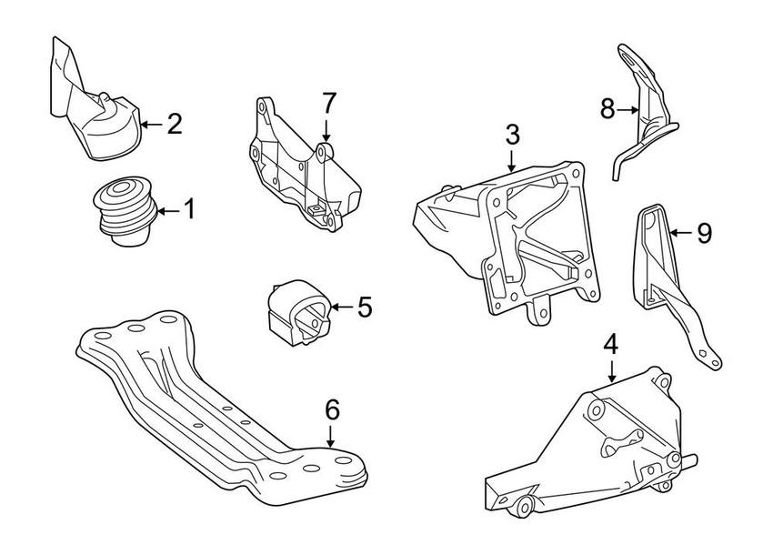 Mercedes Automatic Transmission Mount 2122400500